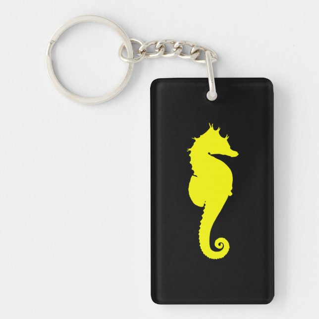 Gult Seahorse Nyckelring (Framsidan)