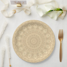 gult, sepiabad doilies papprare tallrikar