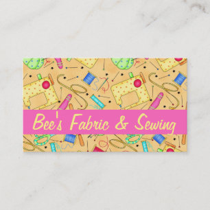 Gult Sewing Notions Art Fabric Store Visitkort