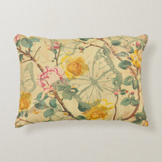Gult Shabby Cottage Butterfly Prydnadskudde