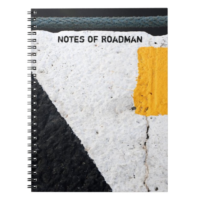 GULT SHAPE Notes of Roadman Notebook Anteckningsbok Med Spiral (Framsidan)