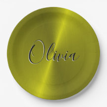 Gult shiny faux metall