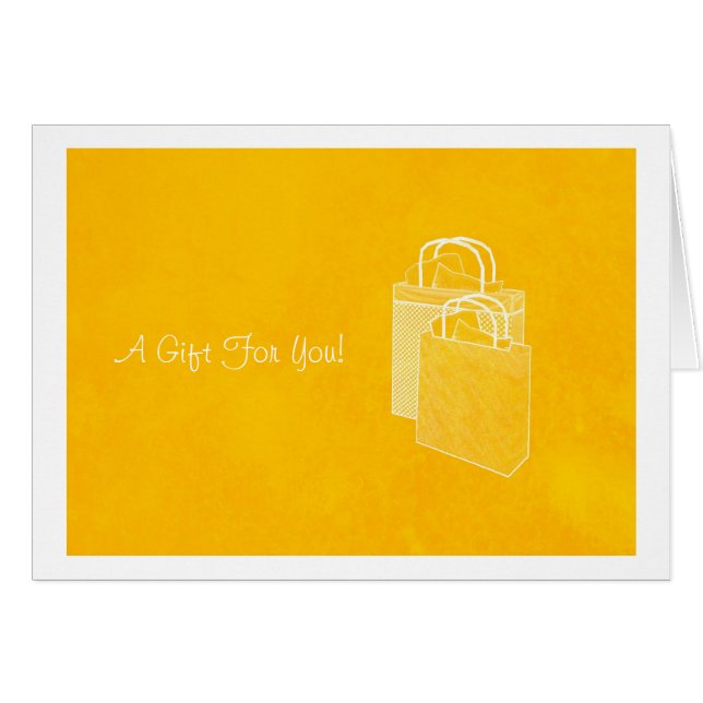 Gult Shopping Spree Money har stängts OBS Kort (Framsidan Horizontal)