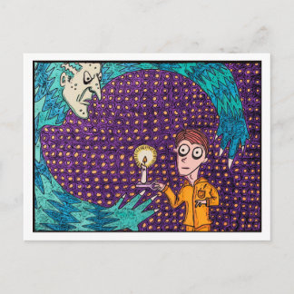 "Gult Silke Pajamas" vykort