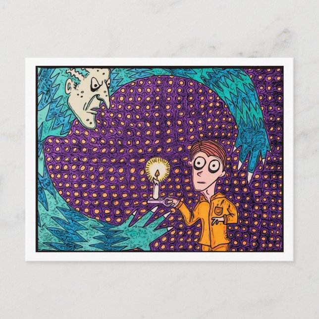 "Gult Silke Pajamas" vykort (Framsida)