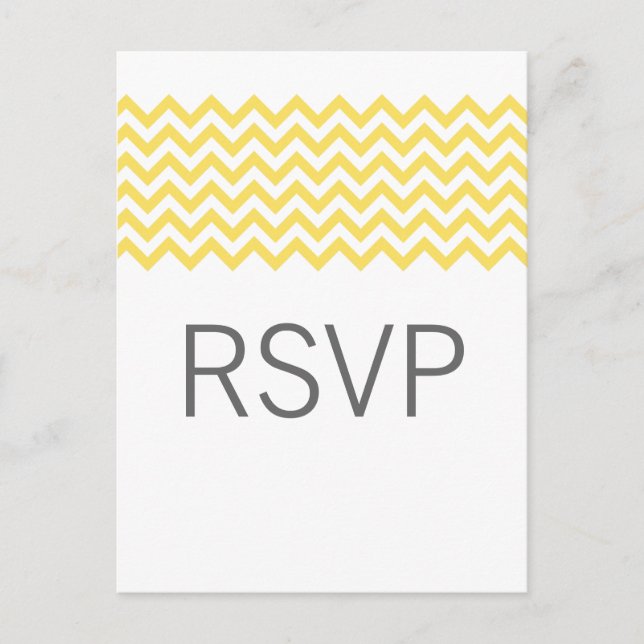 Gult Simple Chevron OSA Postcard Inbjudan Vykort (Framsida)