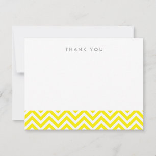 Gult Simple Chevron Tackkort Cards Anteckningskort