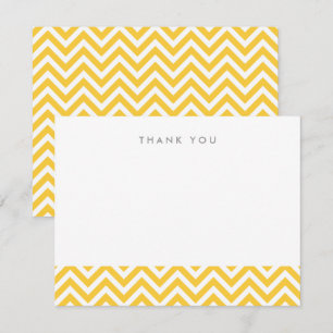 Gult Simple Chevron Tackkort Cards Inbjudningar