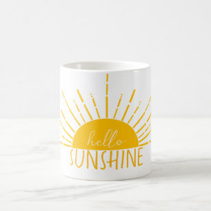 Gult Simple Modern Hej Sunshine Kaffemugg