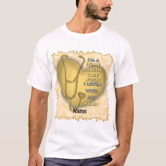Gult Sjuksköterskor med anpassningsbar för hemmet T Shirt