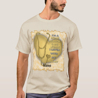 Gult Sjuksköterskor med anpassningsbar för hemmet T Shirt