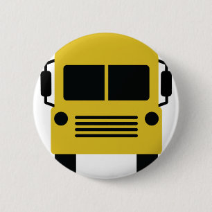 gult skolbusssymbol knapp
