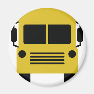 gult skolbusssymbol magnet