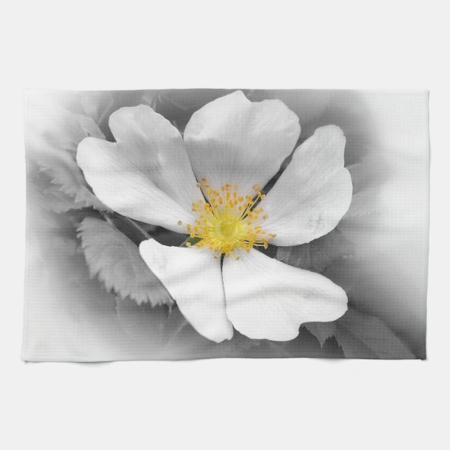 gult skuggar på av grått kökshandduk (Horisontell)