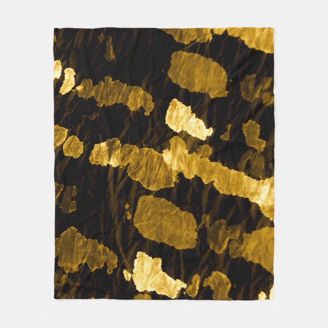 Gult slips stänk, vattenfärgen mönster. fleecefilt (Framsidan)