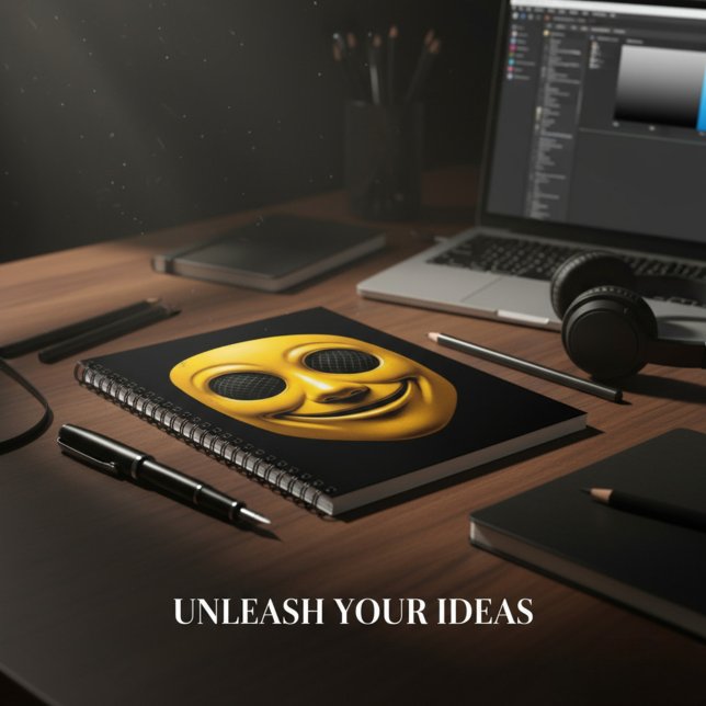 Gult Smilande mask Anteckningsbok (Skapare uppladdad)