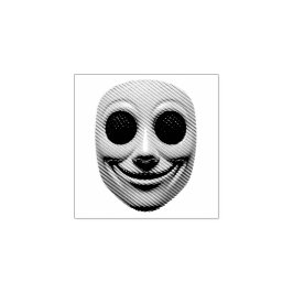 Gult Smilande mask Stämpel