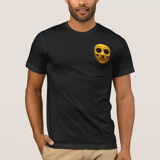 Gult Smilande mask T Shirt (Framsida)