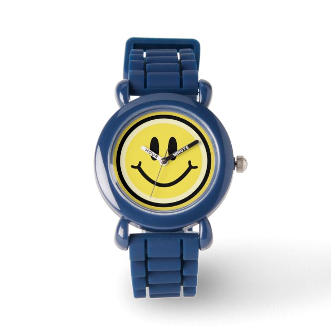 Gult Smile Armbandsur (Framsida)