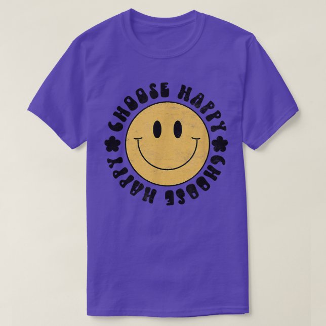 Gult Smile Smiling Ansikte Välj Lycklig Happity M T Shirt (Design framsida)