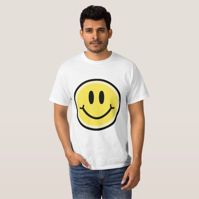 Gult Smile T-shirt (Hel framsida)