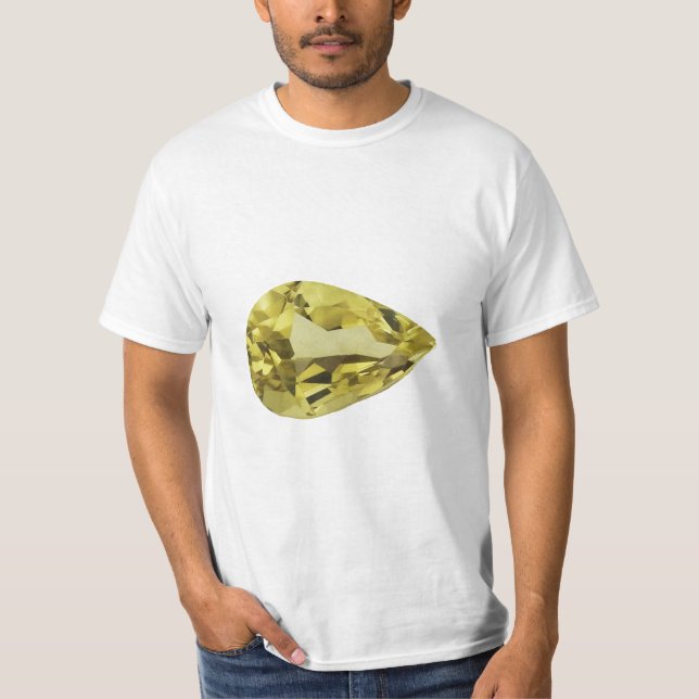 Gult Snurklippt T Shirt (Framsida)
