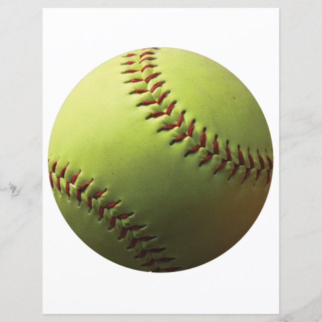 Gult Softball Blank Cutout (Framsida)