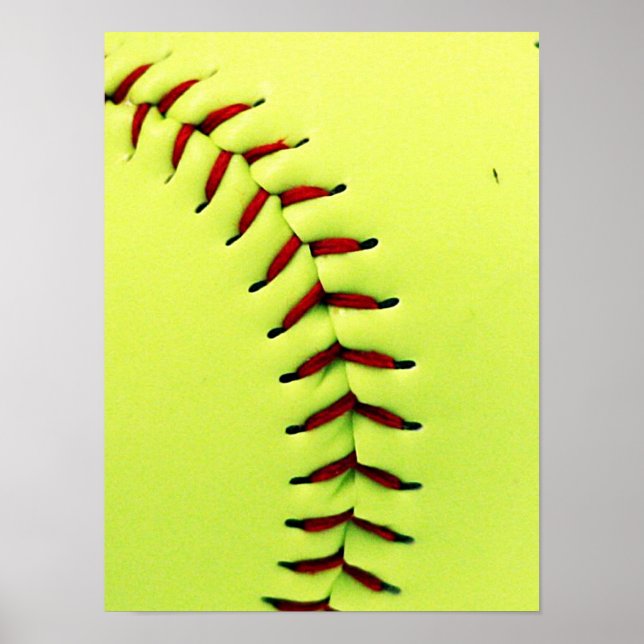 Gult softball boll poster (Framsidan)