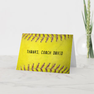 Gult Softball Coach Tack Kort