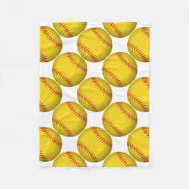 Gult Softball Fleecefilt
