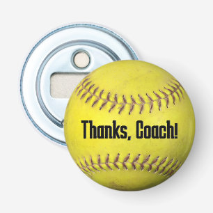 Gult Softball for Coach Flasköppnare