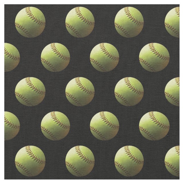 Gult Softball Sport Boll Tyg (Närbild)