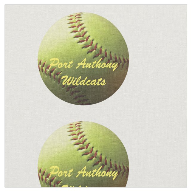 Gult Softball Team Namn Tyg (Närbild)