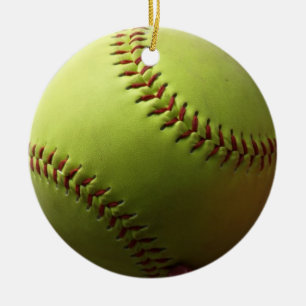 Gult Softboll hela Boll Julgransprydnad Keramik