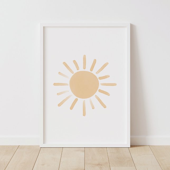 Gult Sol Boho Baby Nursery Decor Poster (Skapare uppladdad)