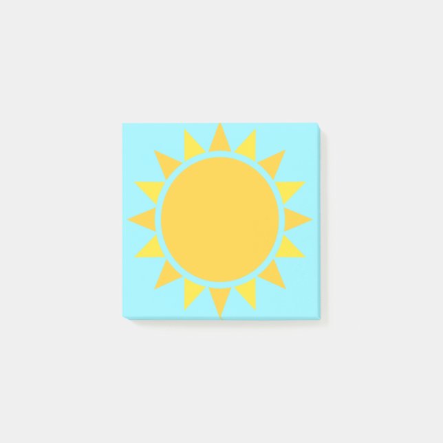 Gult Sol Emoji Post-it Block (Framsida)