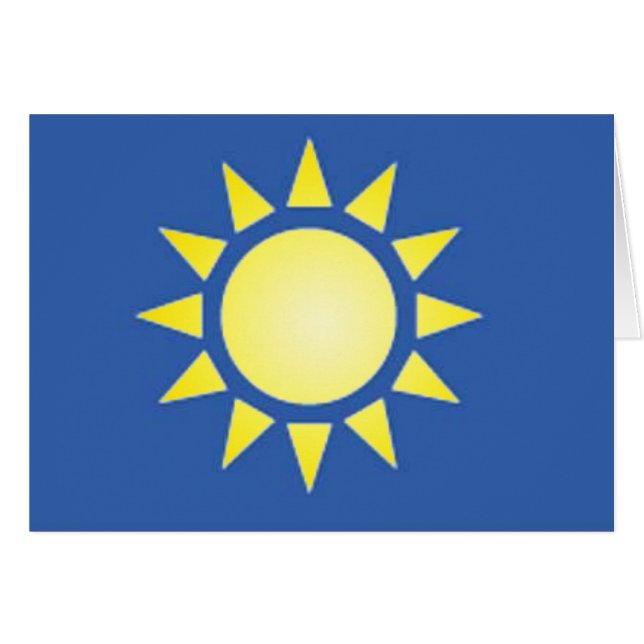 Gult Sol Hälsning/anteckningskort Hälsningskort (Framsidan Horizontal)