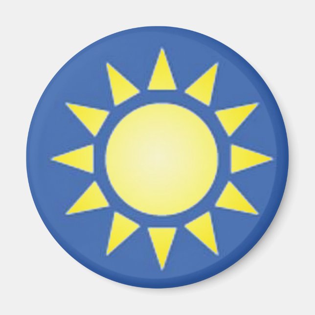 Gult Sol Magnet (Framsidan)