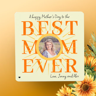 Gult sol, modern fotobildskärm personlig Mors dag