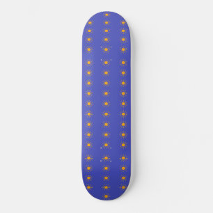 Gult sol mönster mini skateboard bräda 18,5 cm