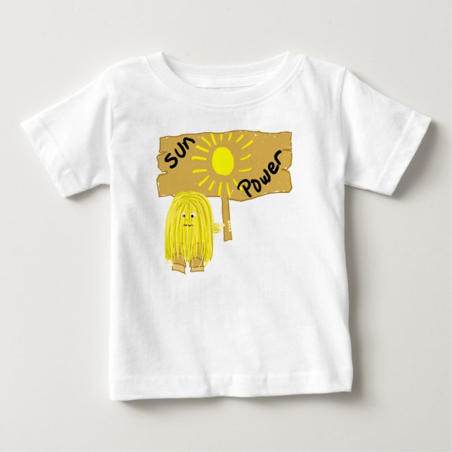 Gult Sol Power T-shirt (Framsida)