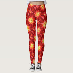 gult sol röd leggings