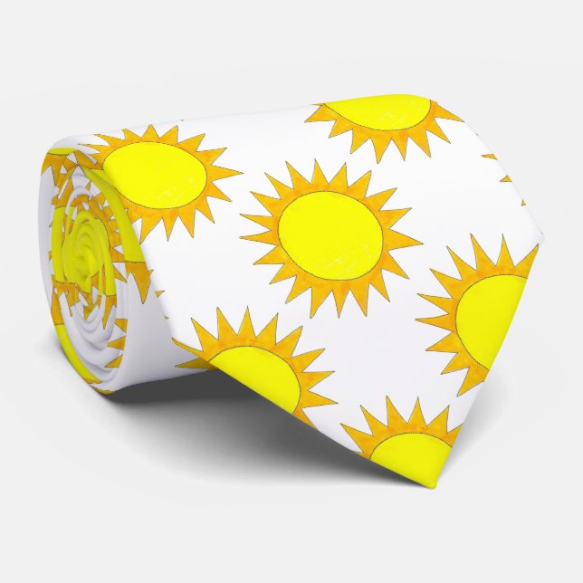 Gult Sol Sunshine Beach Summer Sunny Day Tie Slips (Rullad)