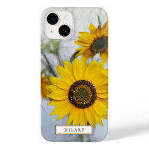 Gult Solblommor Anpassningsbar iphone case