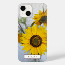 Gult Solblommor Anpassningsbar iphone case
