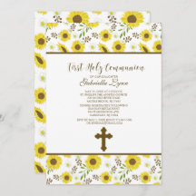 Gult Solblommor, första Heligans inbjudan till kom