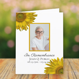 Gult Solblommor Funeral Sympathy Tack Kort