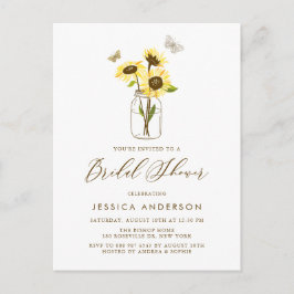 Gult Solblommor i Möhippan Mason Burk Inbjudan Vykort