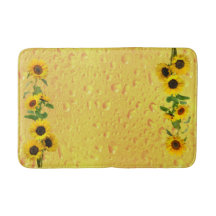 Gult Solblommor med regn från vatten på glas