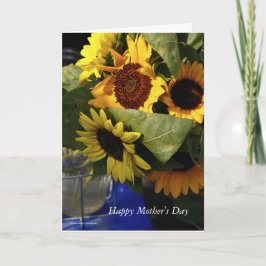 Gult Solblommor Mors dag kort